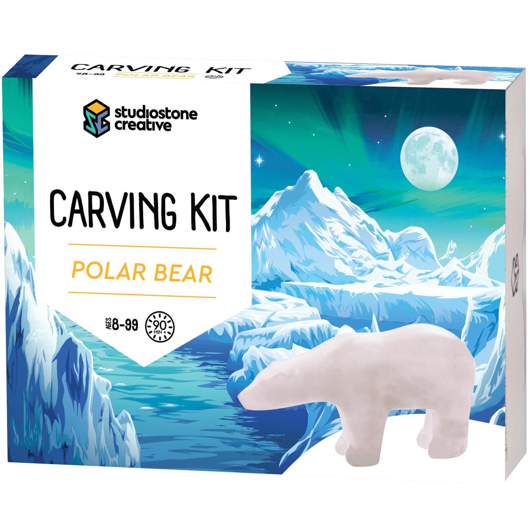 Polar Bear Alabaster Carving Kit